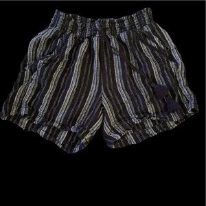 Striped Linen Shorts w/ Tassel Ties
